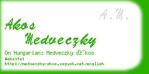 akos medveczky business card